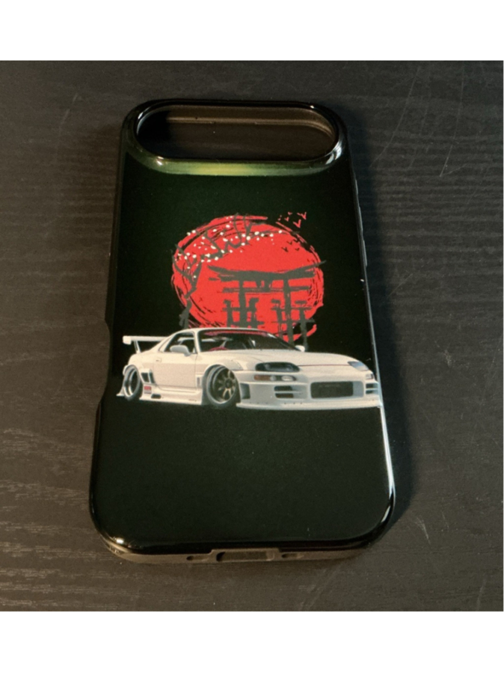 Toyota Supra MK4 JDM Phone Case Black Red Sun For iPhone 7 Plus / 8 Plus.